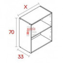 Módulo Normal Alto Gris-aluminio De 70 Cm X 33 Cm X 60 Cm
