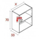 Módulo Normal Alto Gris-aluminio De 70 Cm X 33 Cm X 60 Cm