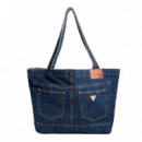 Bolso de mano de denim