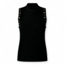 Top sleeveless ribbed