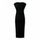 vestido largo canalé