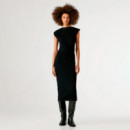 vestido largo canalé