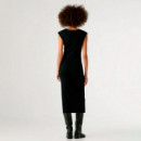 vestido largo canalé