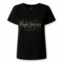 Camiseta logo strass
