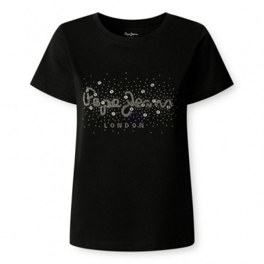 Camiseta logo strass