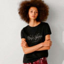 Camiseta logo strass