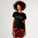 Camiseta logo strass