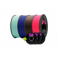 WINKLE FILAMENTO PACK MASTER GAMA PROFUNDA 4 bobinas de 1KG en los colores ( azul nube, bronce oscuro, azul noche y rosa eléctr