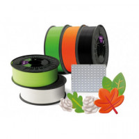 WINKLE FILAMENTO PACK OTOÑO PLA 1KG + LUZ RETROILUMINACIÓN 5 bobinas de 300 gr en los colores (verde aline, blanco fantasma, ve