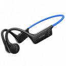 Doogee BoneBeat Run Auricular Deportivo de Conducción Ósea Bluetooth Azul