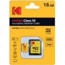 Kodak Micro SDHC 16GB Clase 10 con Adaptador