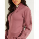 Sudadera en símil de neopreno con cierre de cremallera Guess