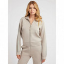 Sudadera en símil de neopreno con cierre de cremallera Guess