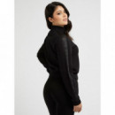 Sudadera en símil de neopreno con cierre de cremallera Guess