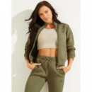 Sudadera en símil de neopreno con cierre de cremallera Guess