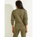 Sudadera en símil de neopreno con cierre de cremallera Guess