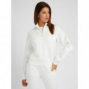 Sudadera en símil de neopreno con cierre de cremallera Guess