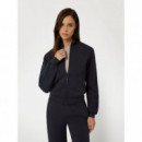 Sudadera en símil de neopreno con cierre de cremallera Guess