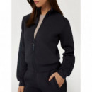 Sudadera en símil de neopreno con cierre de cremallera Guess