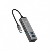 BASEUS CAHUB-C0G CUBE HUB USB 2X2.0 3X3.0 DARK GREY