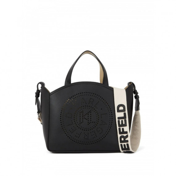KARL LAGERFELD - k/circle sm tote perforated - 999 - A1W30058/999