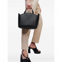 KARL LAGERFELD - k/circle sm tote perforated - 999 - A1W30058/999