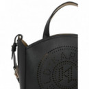 KARL LAGERFELD - k/circle sm tote perforated - 999 - A1W30058/999