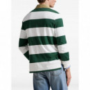 POLO RALPH LAUREN - knit-rugby-pullover - GRASS GREEN TROPHY CREAM - 710P05317004/GRASS GREEN TROPHY CREAM