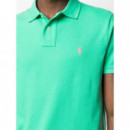 POLO RALPH LAUREN - SSKCCMSLM1-SHORT SLEEVE-KNIT - SUNSET GREEN C3125 - 710782592018/SUNSET GREEN C3125