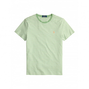 POLO RALPH LAUREN - ssydcnm18-short sleeve-t-shirt - OUTBACK GREEN WHITE - 710956828008/OUTBACK GREEN WHITE