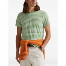 POLO RALPH LAUREN - ssydcnm18-short sleeve-t-shirt - OUTBACK GREEN WHITE - 710956828008/OUTBACK GREEN WHITE