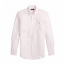 POLO RALPH LAUREN - woven-sport shirt-shirt - 52B PINK WHITE - 710P07024001/52B PINK WHITE