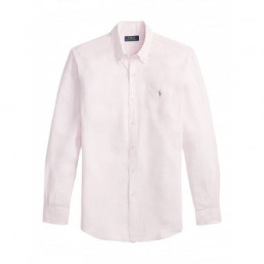 POLO RALPH LAUREN - woven-sport shirt-shirt - 52B PINK WHITE - 710P07024001/52B PINK WHITE