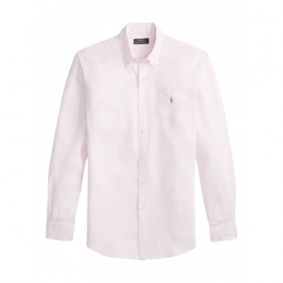POLO RALPH LAUREN - woven-sport shirt-shirt - 52B PINK WHITE - 710P07024001/52B PINK WHITE