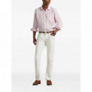 POLO RALPH LAUREN - woven-sport shirt-shirt - 52B PINK WHITE - 710P07024001/52B PINK WHITE