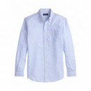 POLO RALPH LAUREN - WOVEN-SPORT SHIRT-SHIRT - HARBOR ISLAND BLUE WHITE - 710P07024002/HARBOR ISLAND BLUE WHITE