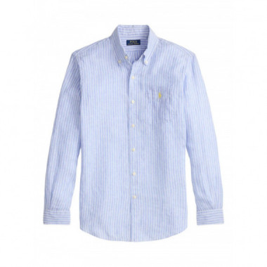 POLO RALPH LAUREN - WOVEN-SPORT SHIRT-SHIRT - HARBOR ISLAND BLUE WHITE - 710P07024002/HARBOR ISLAND BLUE WHITE