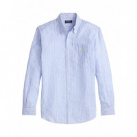 POLO RALPH LAUREN - WOVEN-SPORT SHIRT-SHIRT - HARBOR ISLAND BLUE WHITE - 710P07024002/HARBOR ISLAND BLUE WHITE