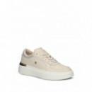 TOMMY HILFIGER - SHINY LEATHER PLATFORM SNEAKER - 0F6 - F|FW0FW09364/0F6