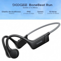 Doogee BoneBeat Run Auricular Deportivo de Conducción Osea Bluetooth Gris