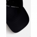 Gorra Armani Exchange azul marina logotipo bordado