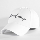 Gorra Armani Exchange blanca logotipo bordado