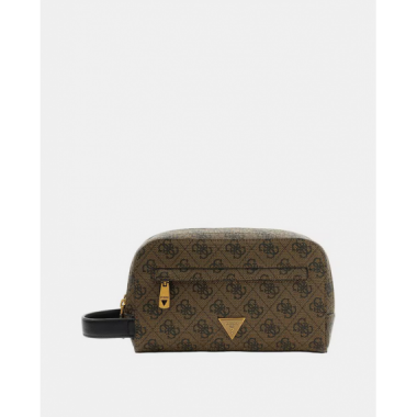 Neceser Guess Milano Marr&oacute;n estampado 4G