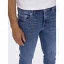 Vaqueros Hombre Vaqueros ONLY & Sons Loom Slim Medium Blue