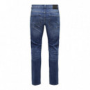 Vaqueros Hombre Vaqueros ONLY & Sons Loom Slim Medium Blue