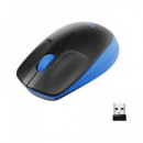 LOGITECH Raton Inalambrico M190 Negro-Azul Ambidiestro