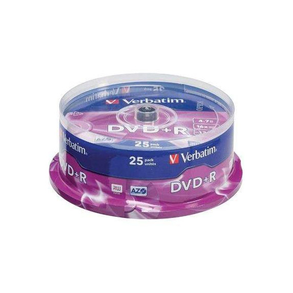 VERBATIM Lata De 25 DVD+R 16X 4.7GB ADVANCED AZO