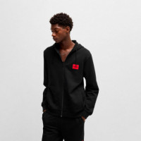 SUDADERA CON CAPUCHA REGULAR FIT CON ETIQUETA CON LOGO