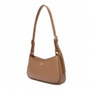 Bolso de hombro con herraje con logo monograma