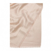 Bufanda con estampado de logotipo emblemático brillante